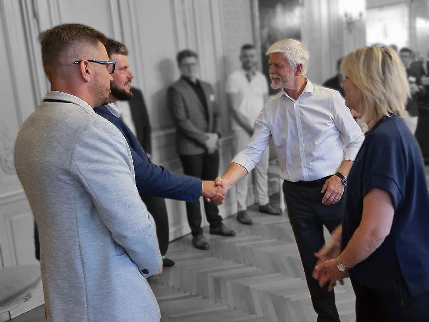 Tým evobeds s prezidentem České republiky
